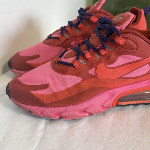 Nike Air Max 270 React Mystic Red Pink Women's Size 8.5 Athletic Sneakers - Picture 8 of 14